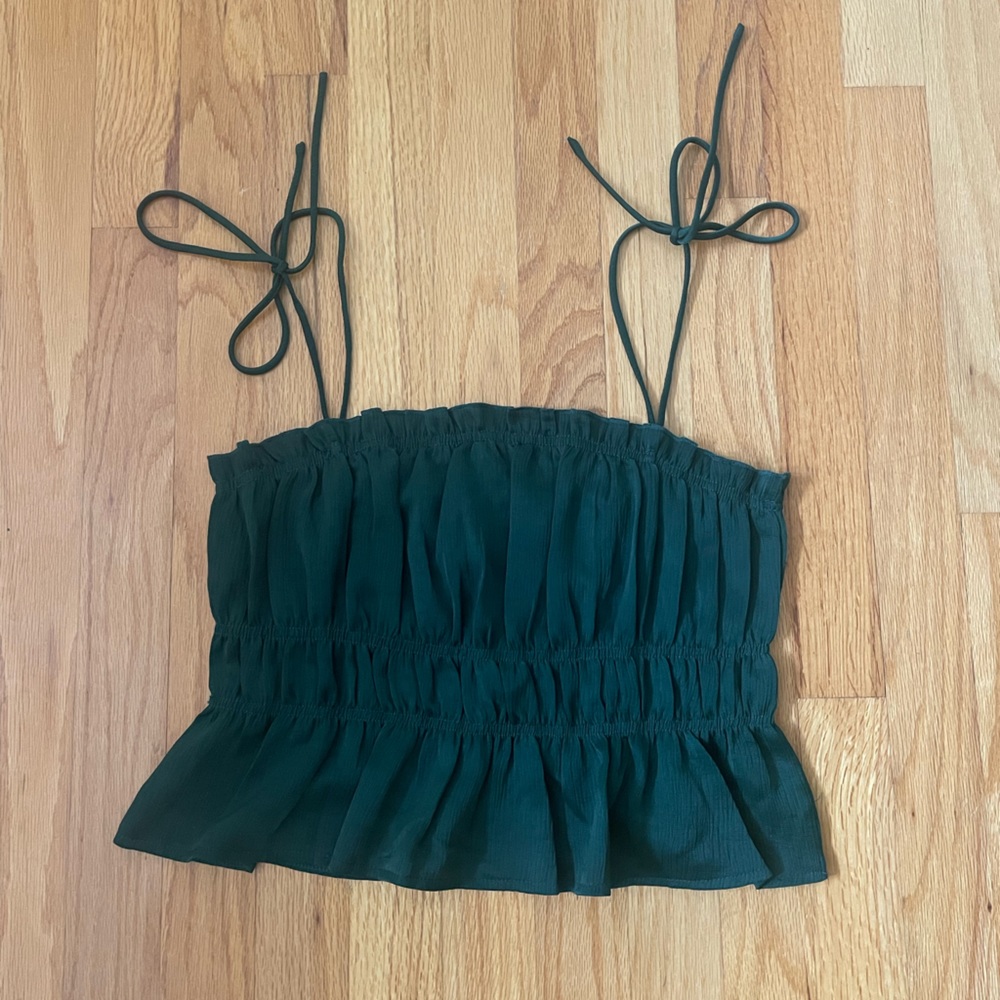 Princess Polly Emerald Green Crip Top Tank